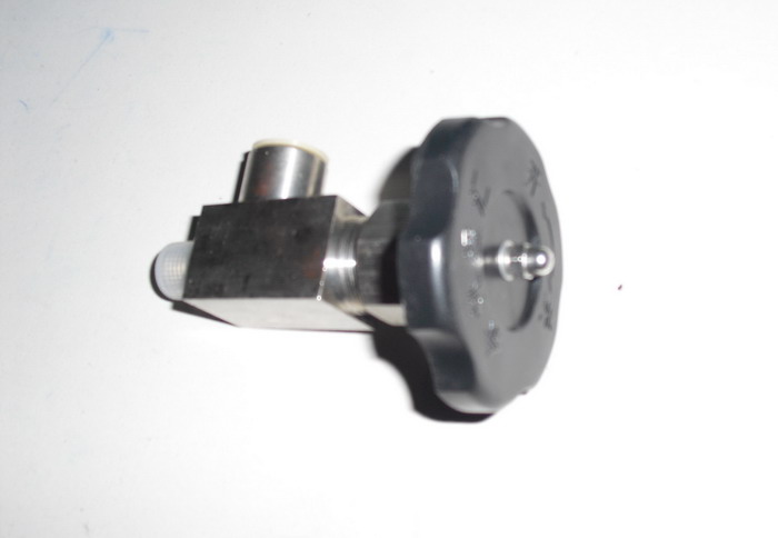 Angled shut-off valve
