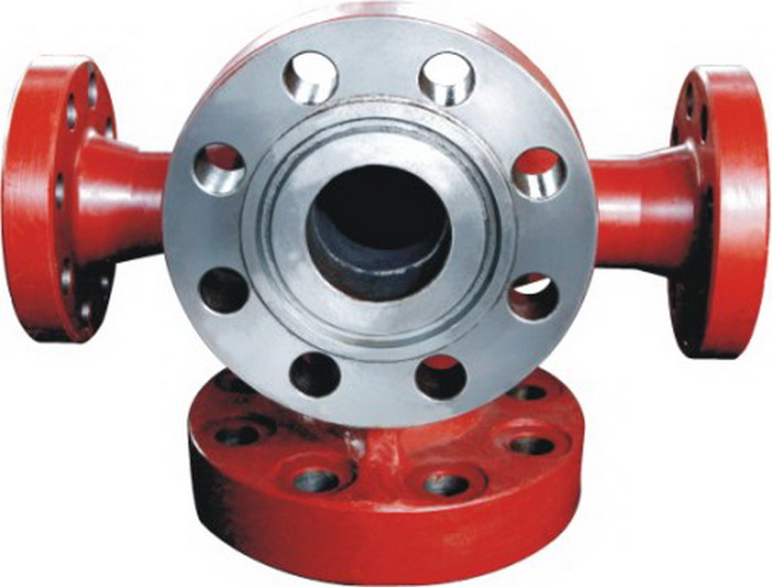 Mud pump discharge four-way